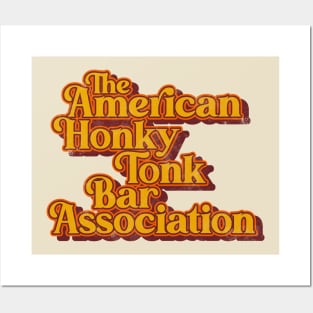 American Honky Tonk Bar Assoc ))(( Retro Classic Country Music Design Posters and Art